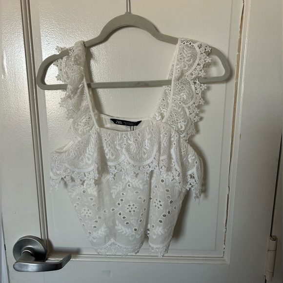 White zara summer top - Picture 2 of 4